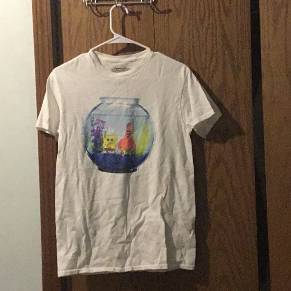 white spongebob tee